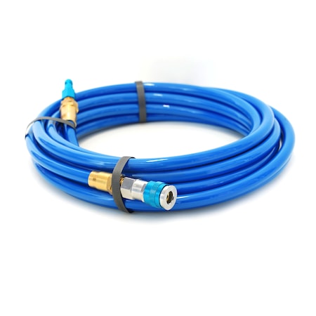 Steelman 25-Foot Straight Air Hose with Reusable Quick Disconnect Fittings 50049-WMQ-IND